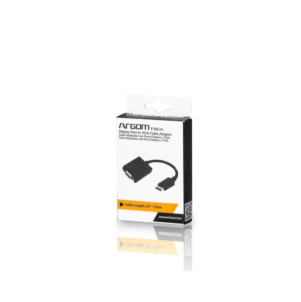 ARGOM CABLE ADAPTER DISPLAY PORT MALE TO VGA FEMALE 6"/15CM