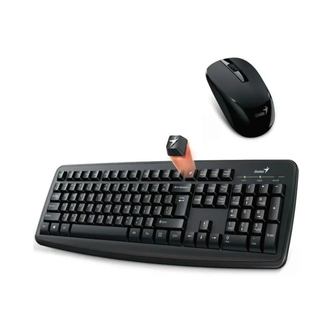COMBO GENIUS TECLADO Y MOUSE WIRELESS RS2 Smart KM-8100 BLK