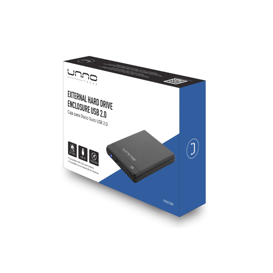 CASE ENCLOSURE DISCO DURO UNNO TEKNO 2.5 SATA USB 2.0