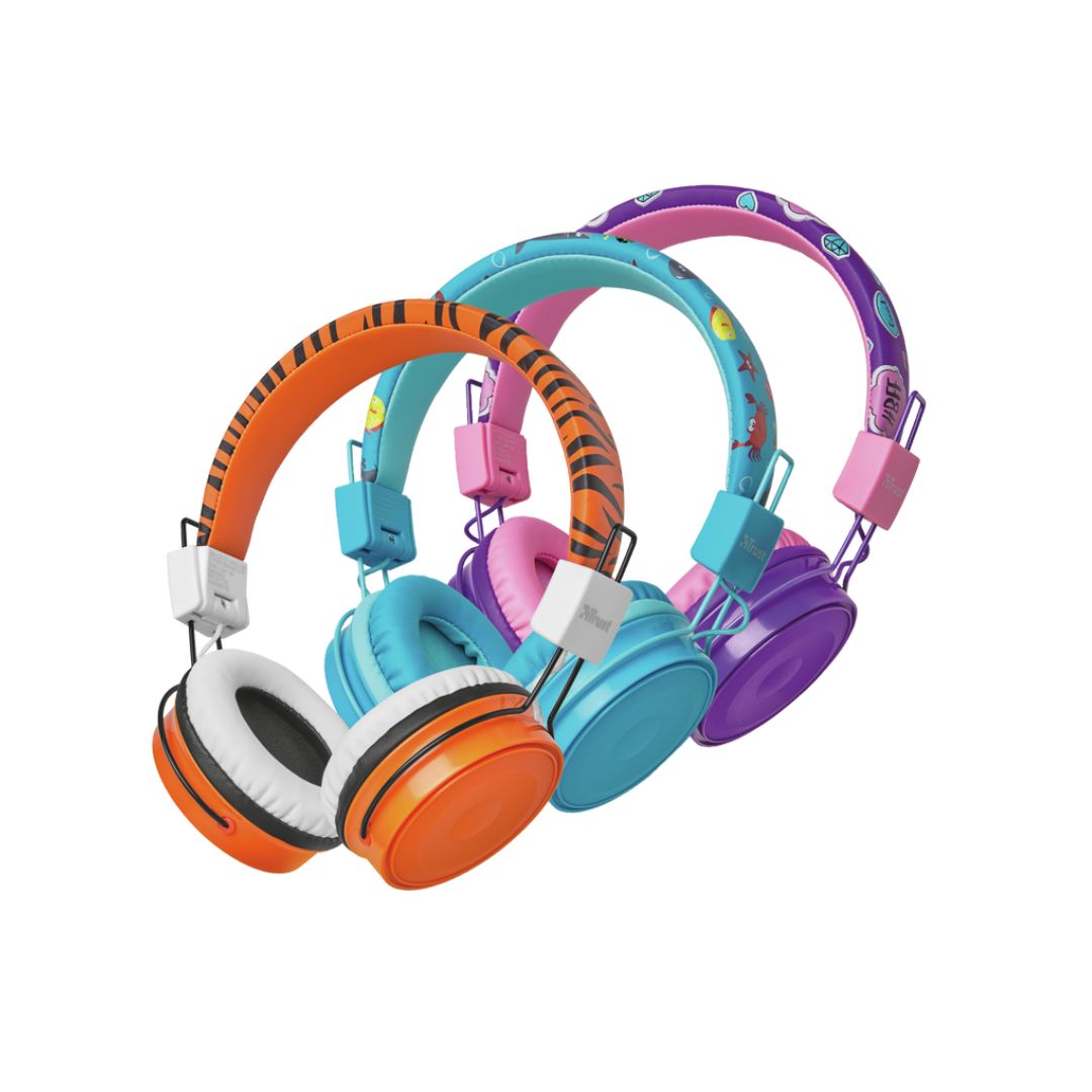 AUDIFONOS TRUST COMI SUPRAAURALES KIDS BLUETOOTH